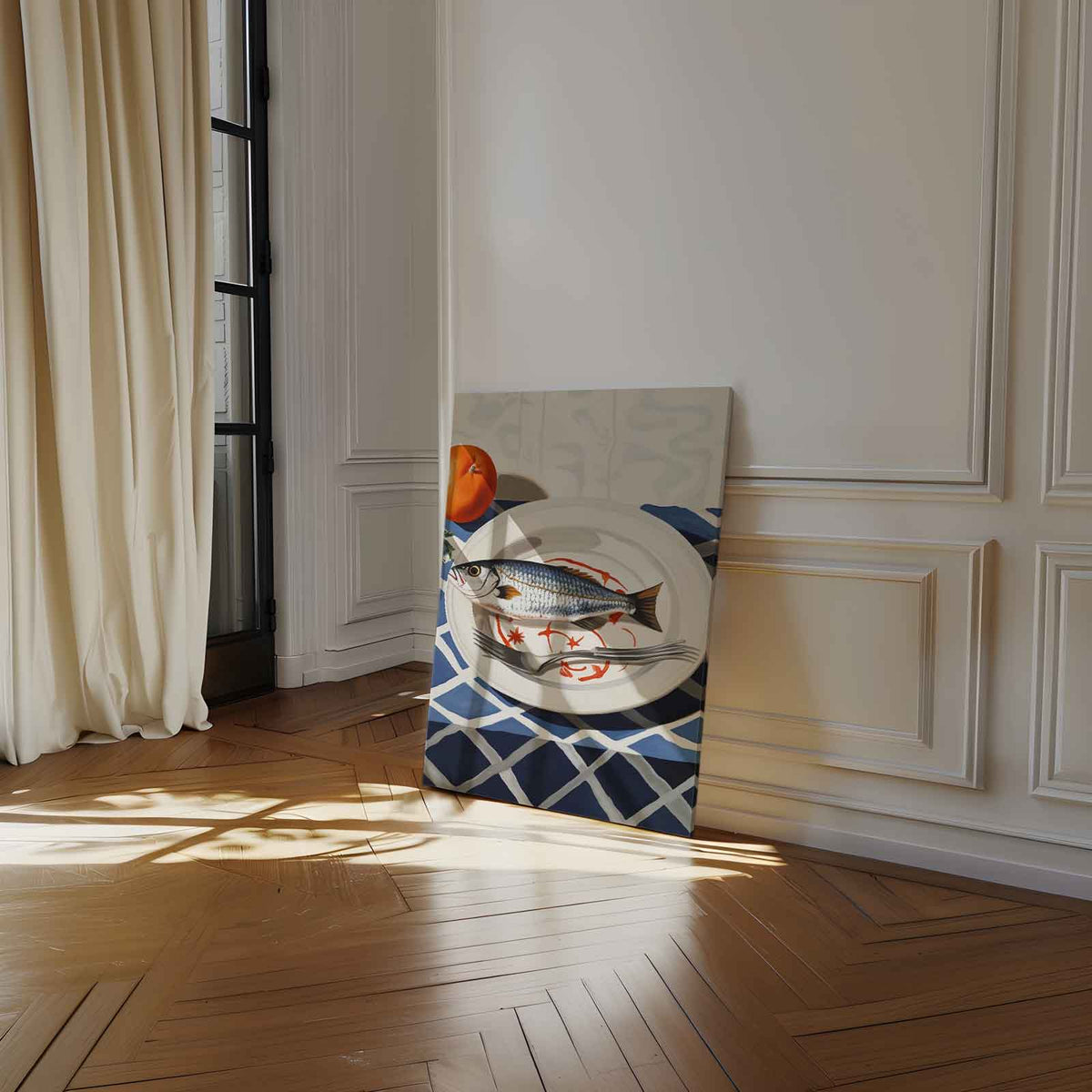 Zeevruchten Op Een Bord – portret kunstwerk als wanddecoratie, afbeelding 14