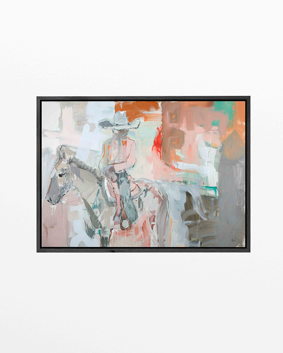 Dromerige ruiter – liggend modern kunstwerk