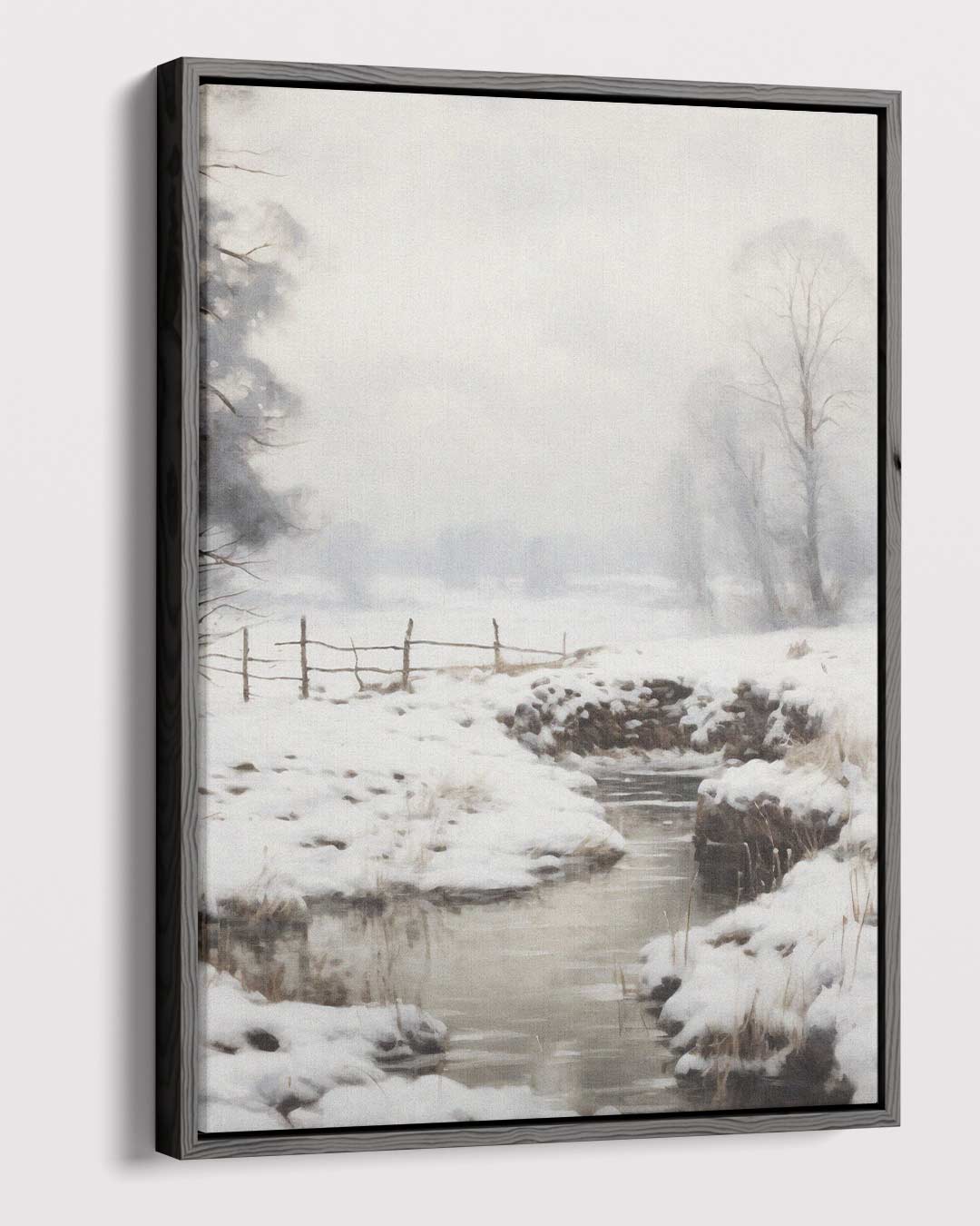 Winterse Rustieke Landschap – dibond kunstwerk als wanddecoratie