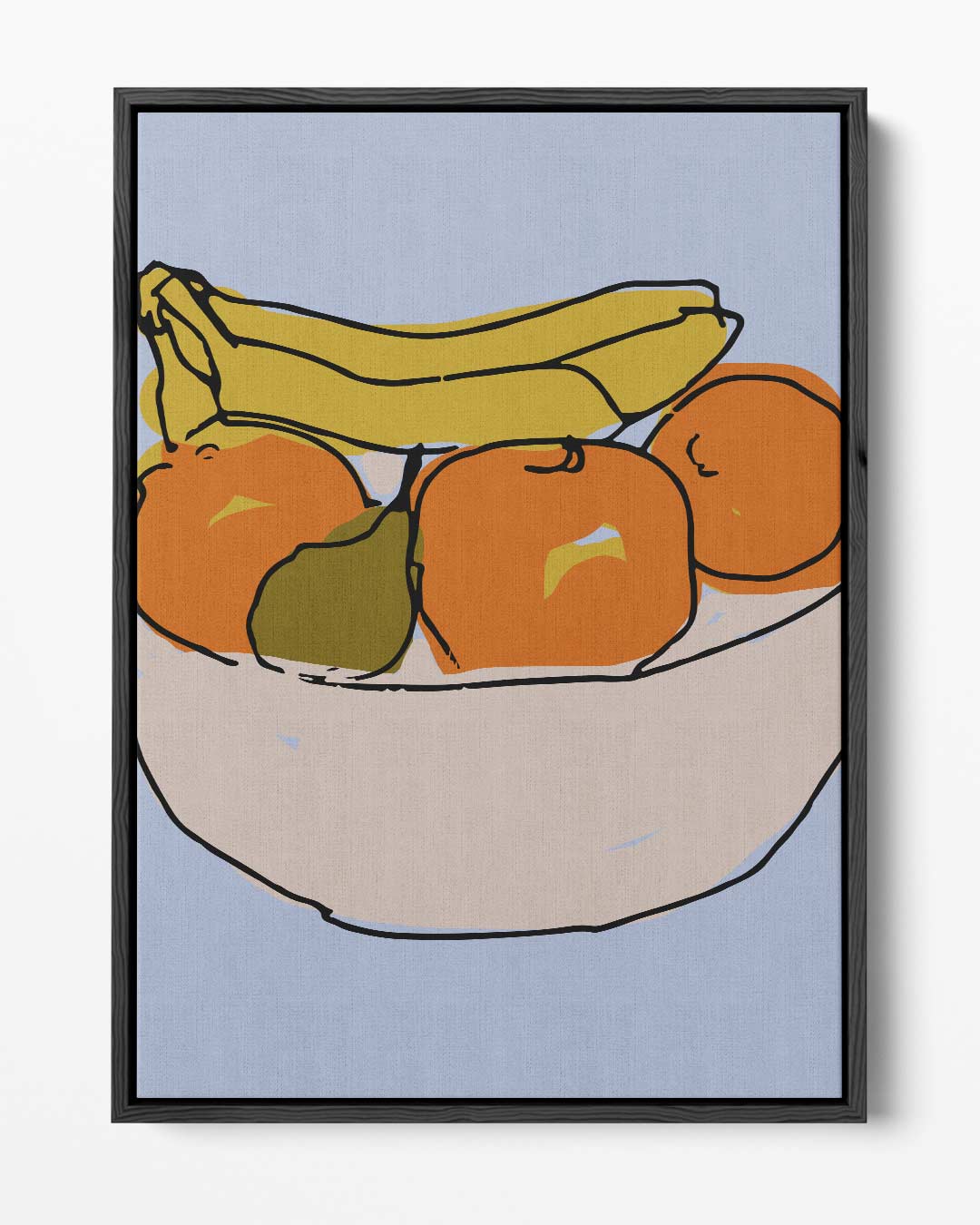 Vrolijke Fruitschaal Illustratie – portret kunstwerk als wanddecoratie