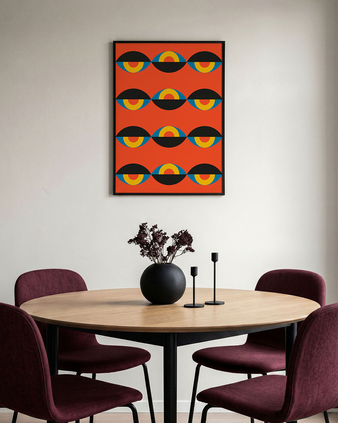 Vormritme en kleur – staande Bauhaus poster voor aan de muur