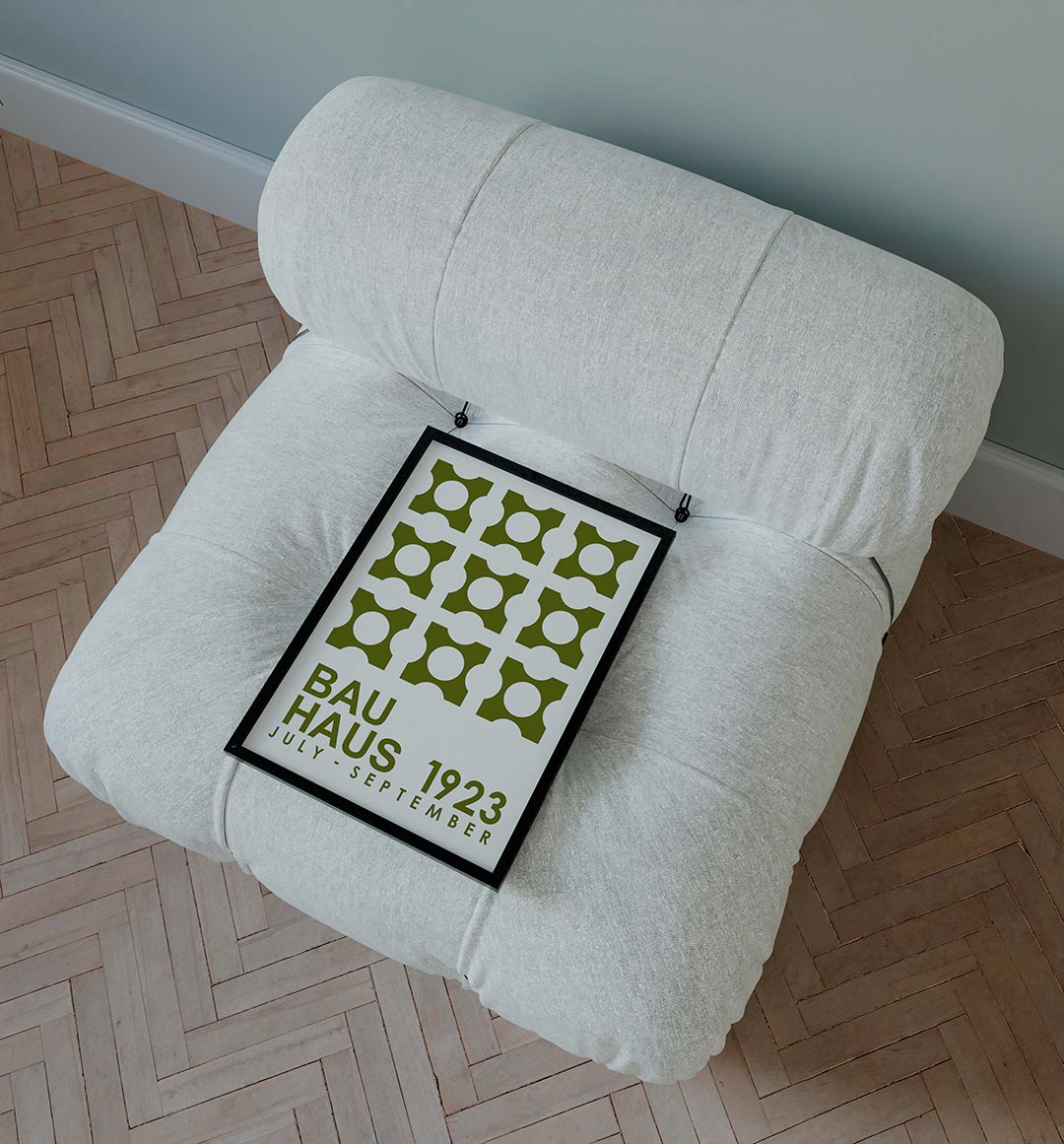 Vorm en ritme – staande Bauhaus poster voor aan de muur