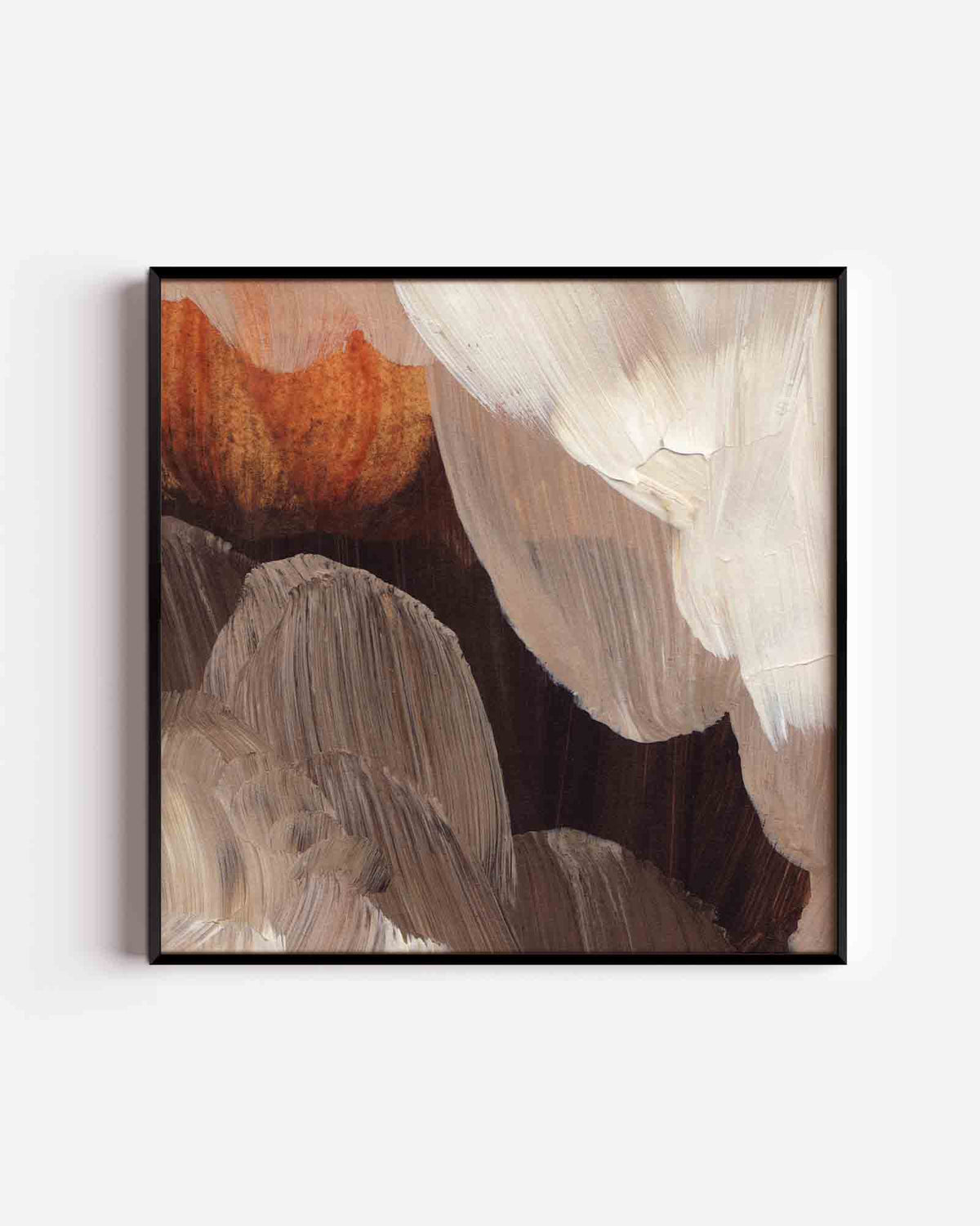 Abstracte penseelstreken – schilderkunst vierkante poster als wanddecoratie