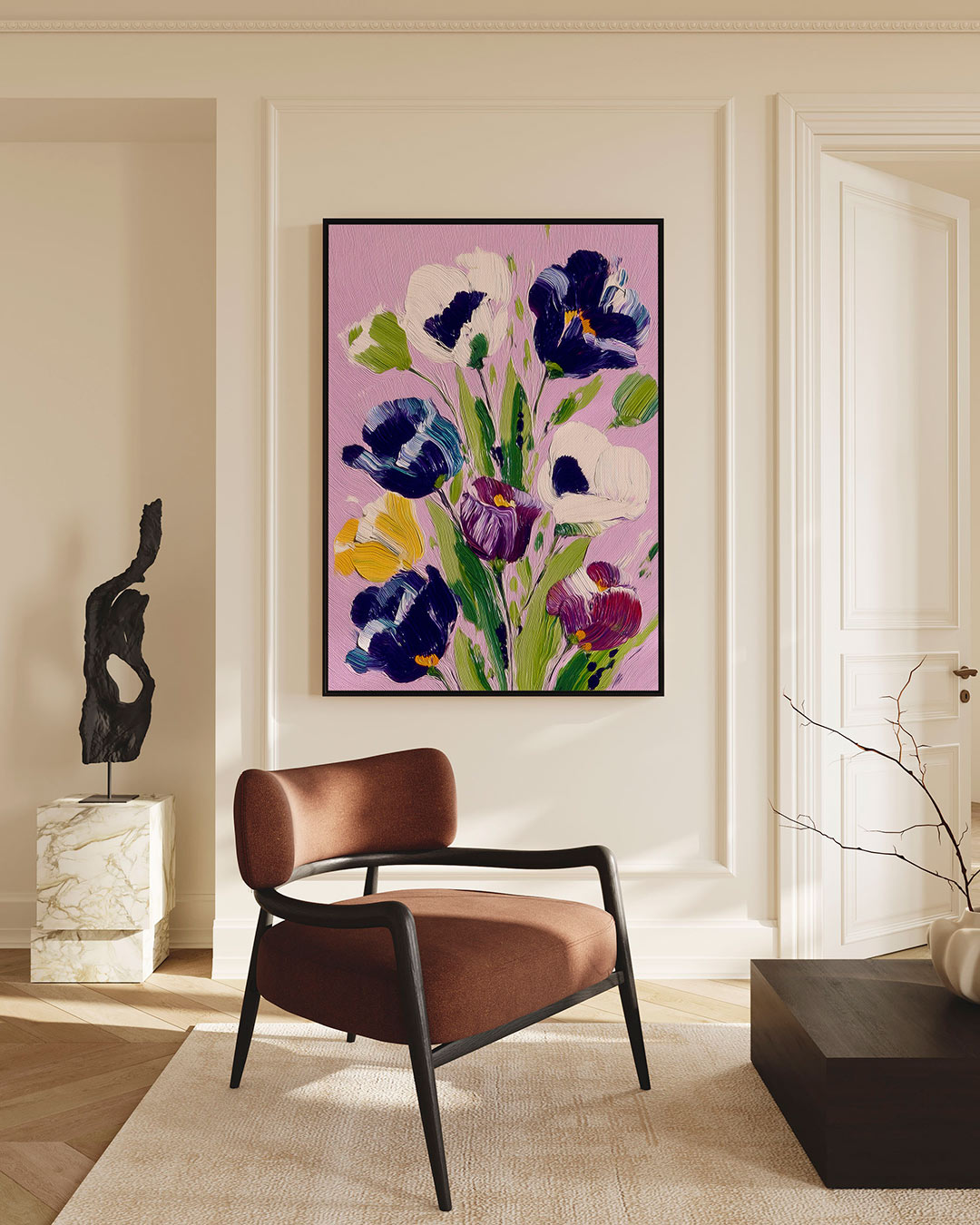 Bloemrijke kleurenexplosie – Diverse – staande wanddecoratie