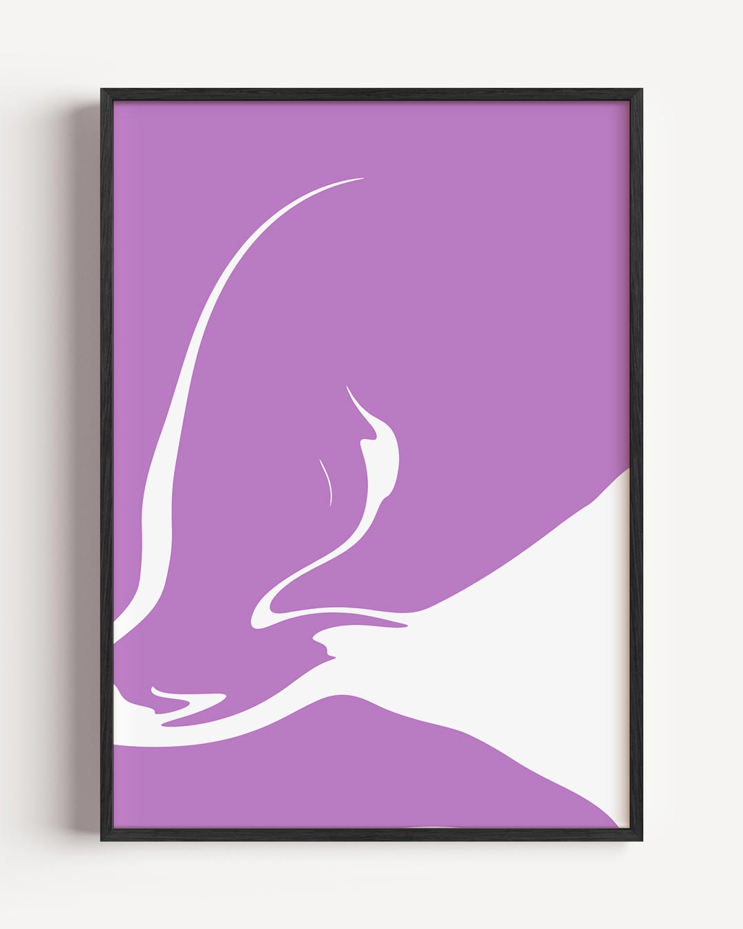 Abstracte Elegantievormen – kleurrijke abstracte portret poster als wanddecoratie