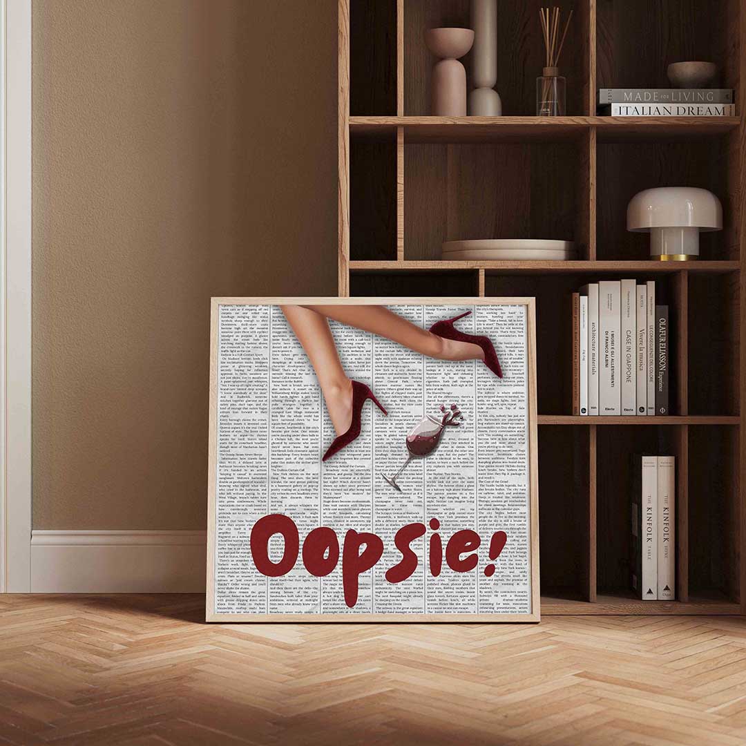 Oopsie – kleurrijke Pop Art poster in vierkant formaat