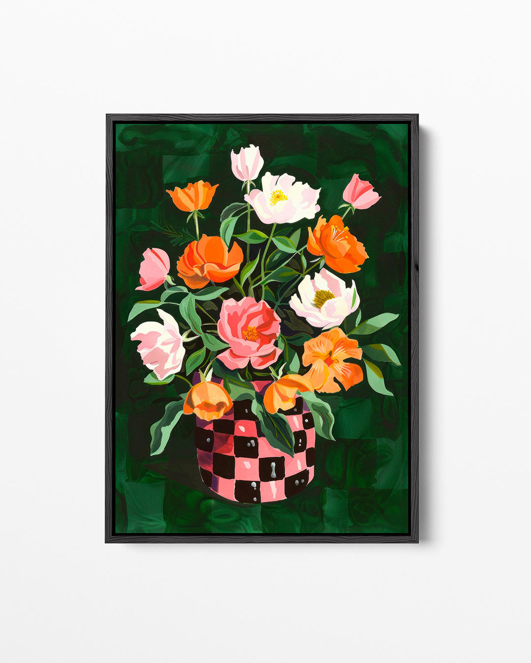 Bloemen in vaas – staand wanddecoratie kunstwerk
