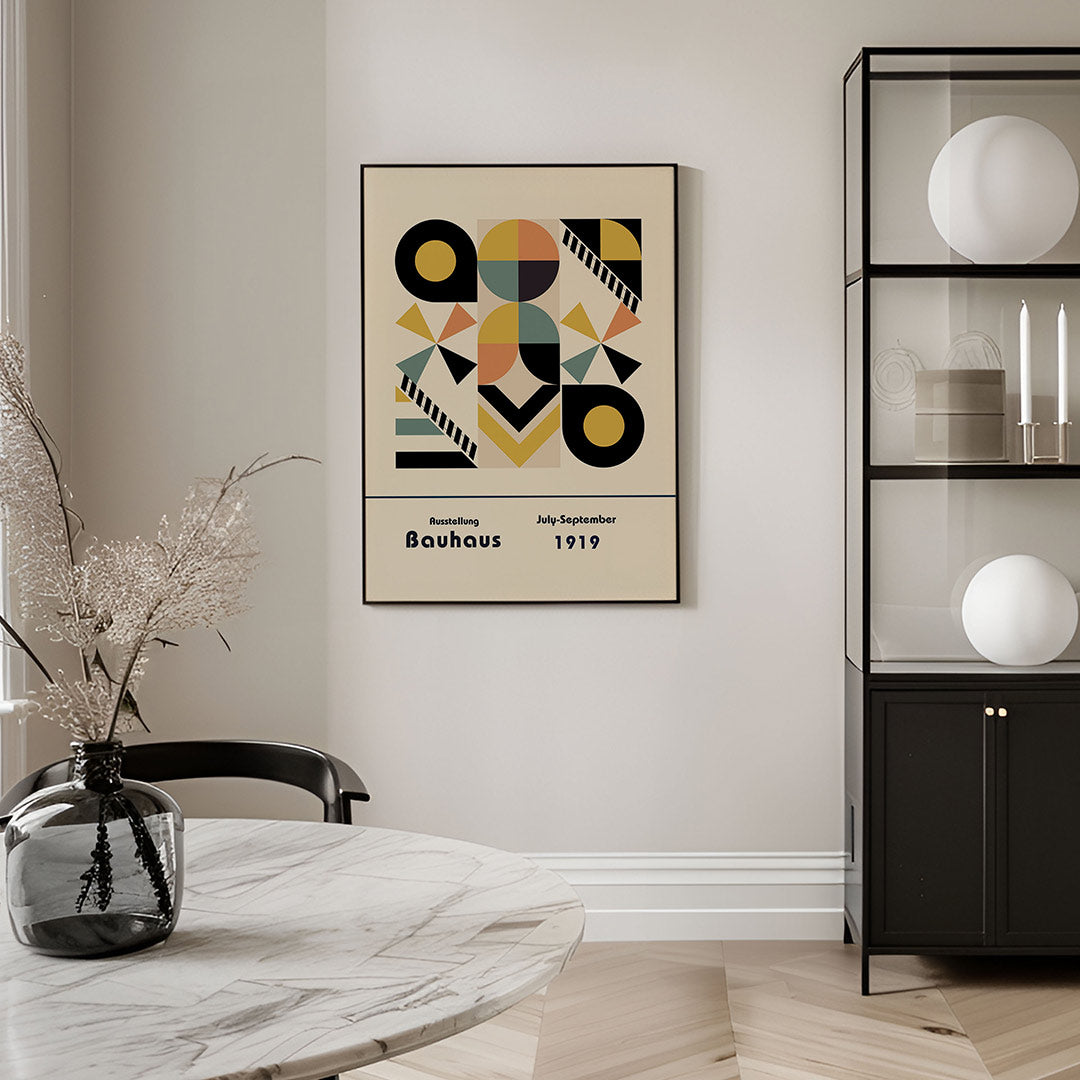 Vorm en balans – geometrische Bauhaus poster in staand formaat
