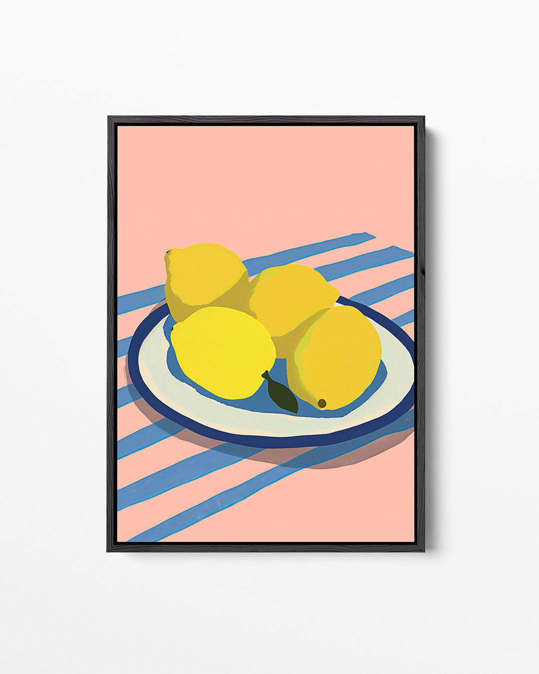 Citrus op streep – staand wanddecoratie kunstwerk