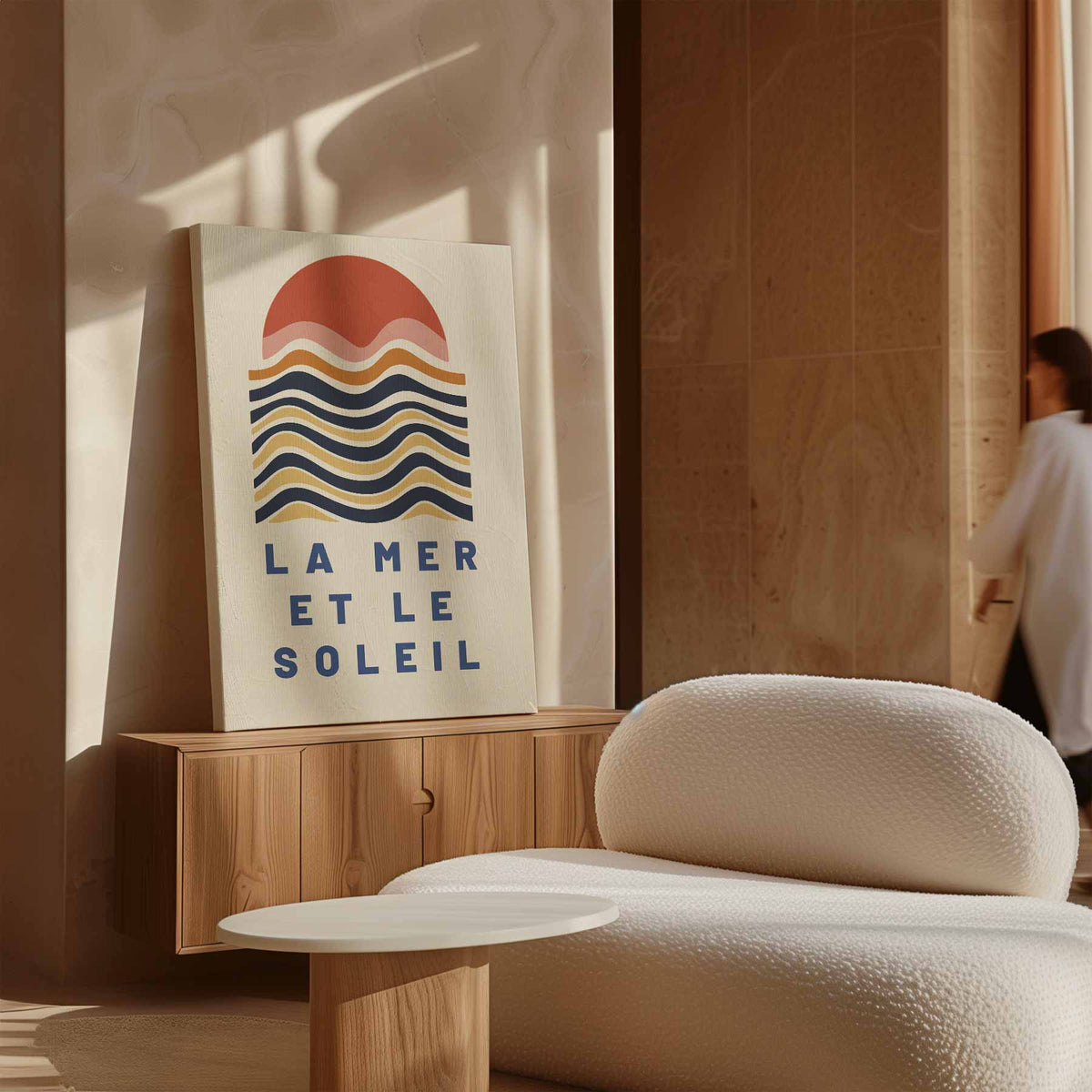 Zonsondergang aan Zee – plexiglas wanddecoratie in portret formaat