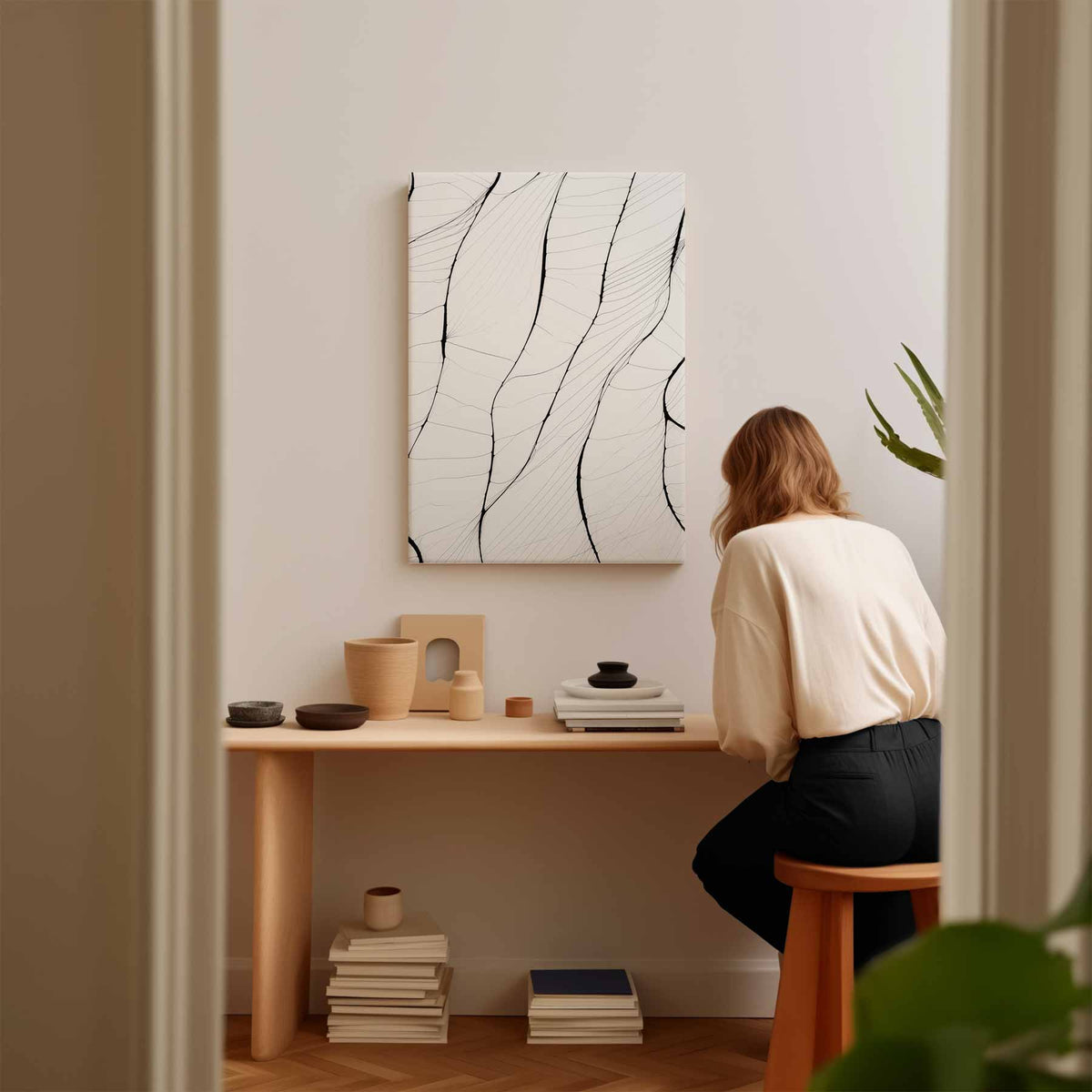 Fragiele Natuurpracht – modern portret kunstwerk van WallArtistic
