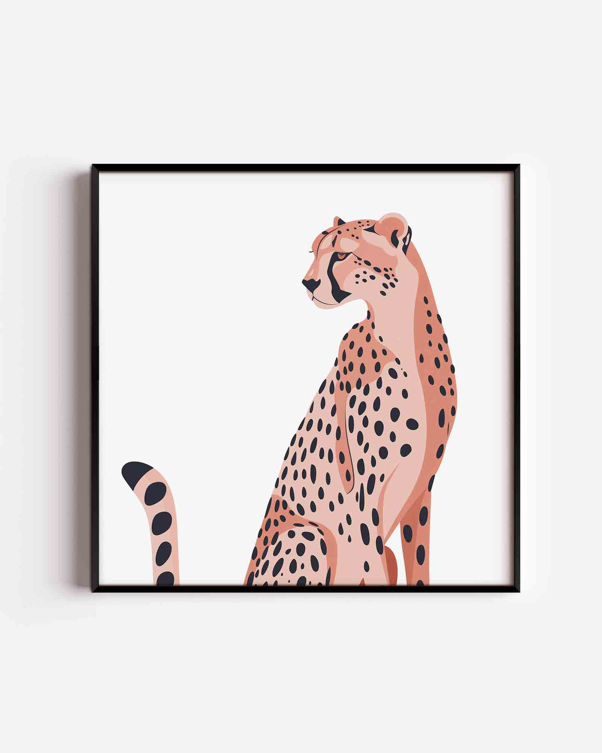 Cheetah – vierkante kinderposter als wanddecoratie