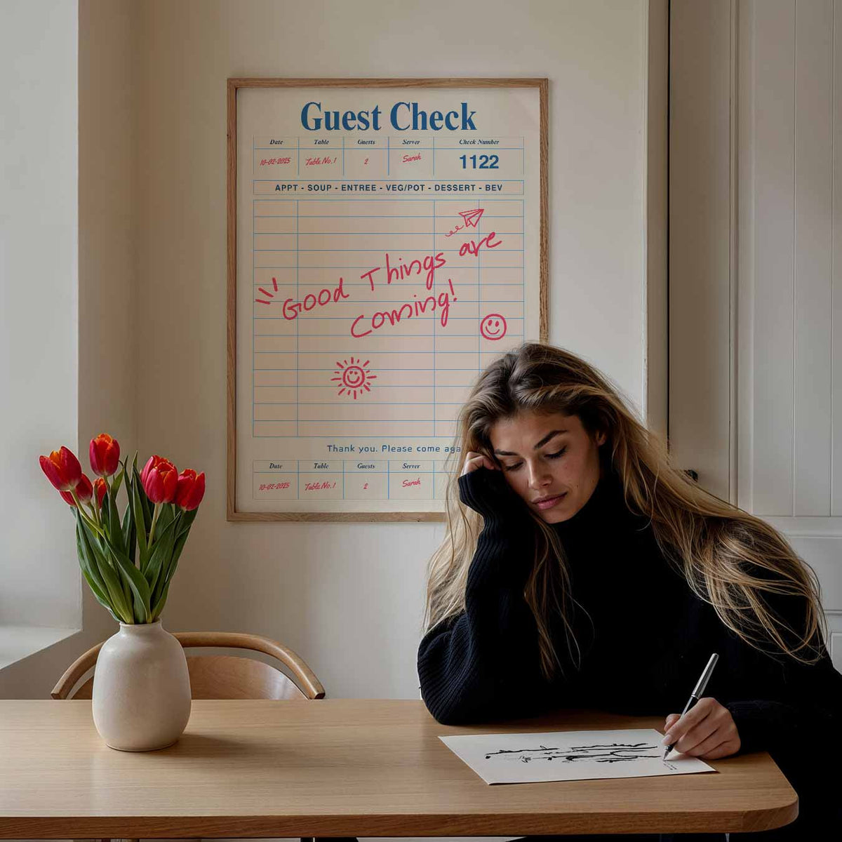 Optimistische Toekomst – staande muurposter met zomerse uitstraling