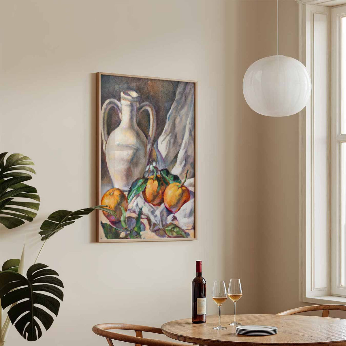 Warme Aardetinten in Stilleven – staande Popart wanddecoratie van WallArtistic