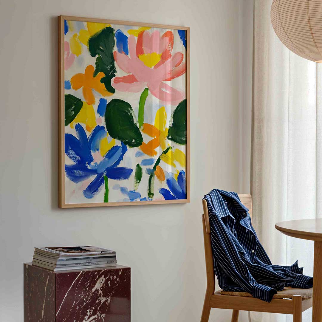 Bloemen en bladeren – bloemen poster in staand formaat