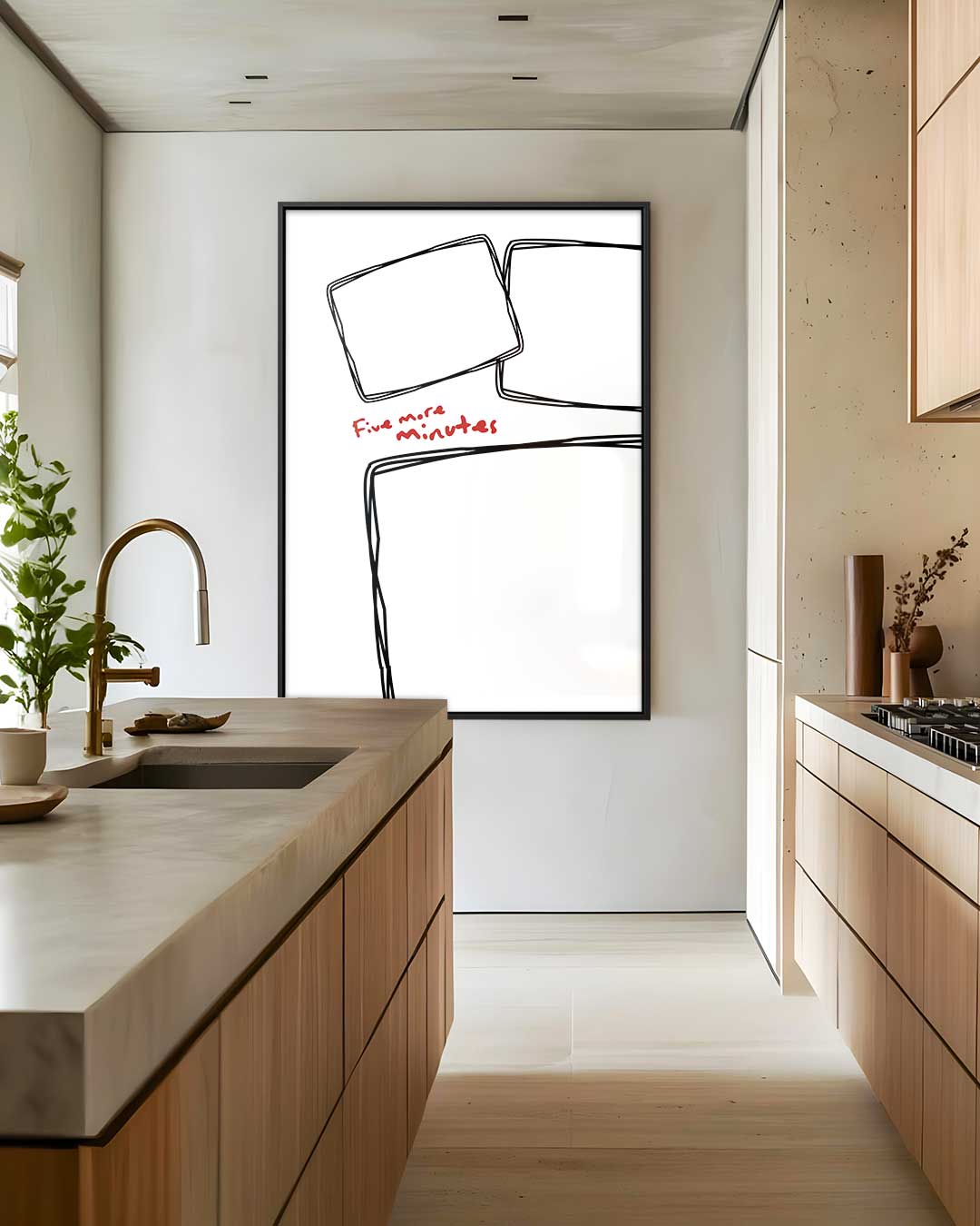 Vijf Minuutjes Extra – dibond wanddecoratie in staand formaat