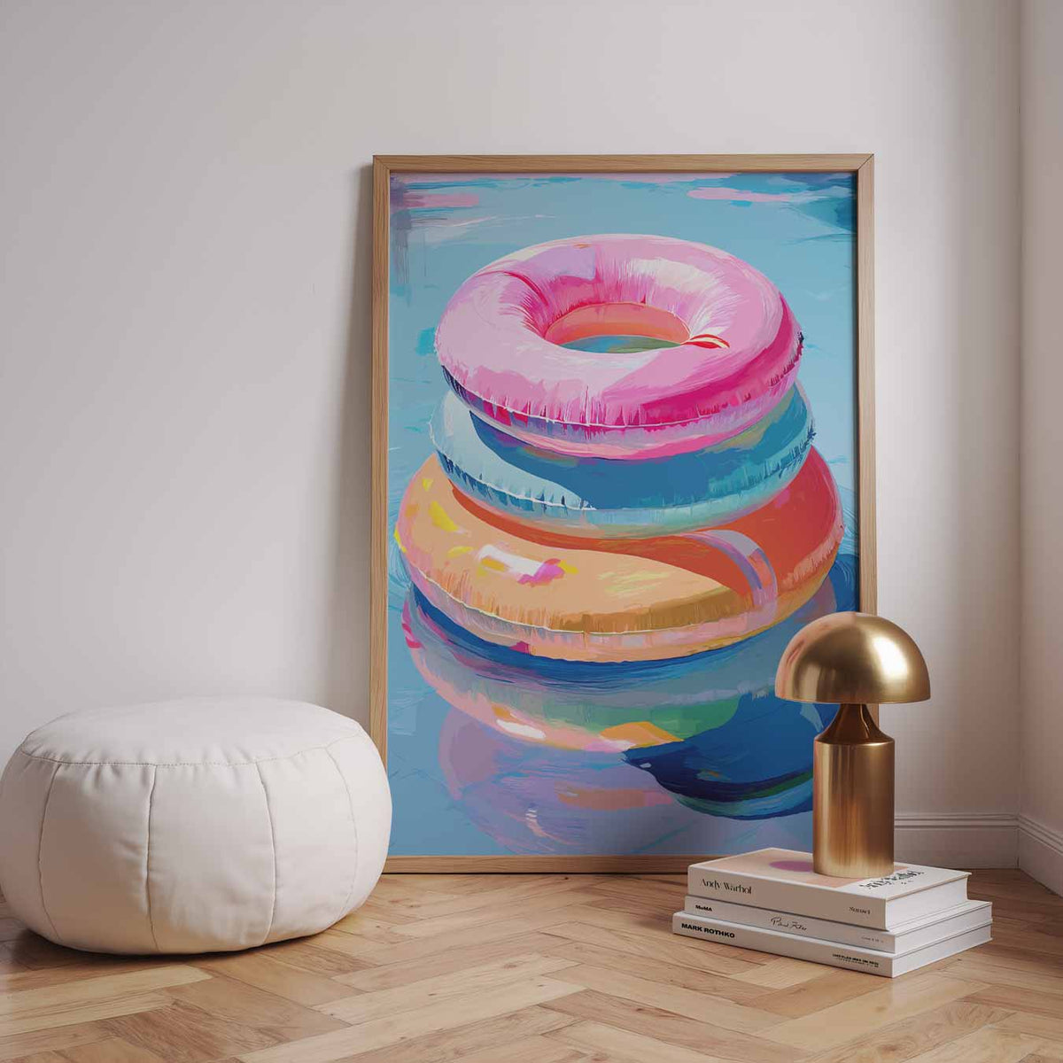 Zomerse Drijfplezier – zomerse wandkunst als portret poster