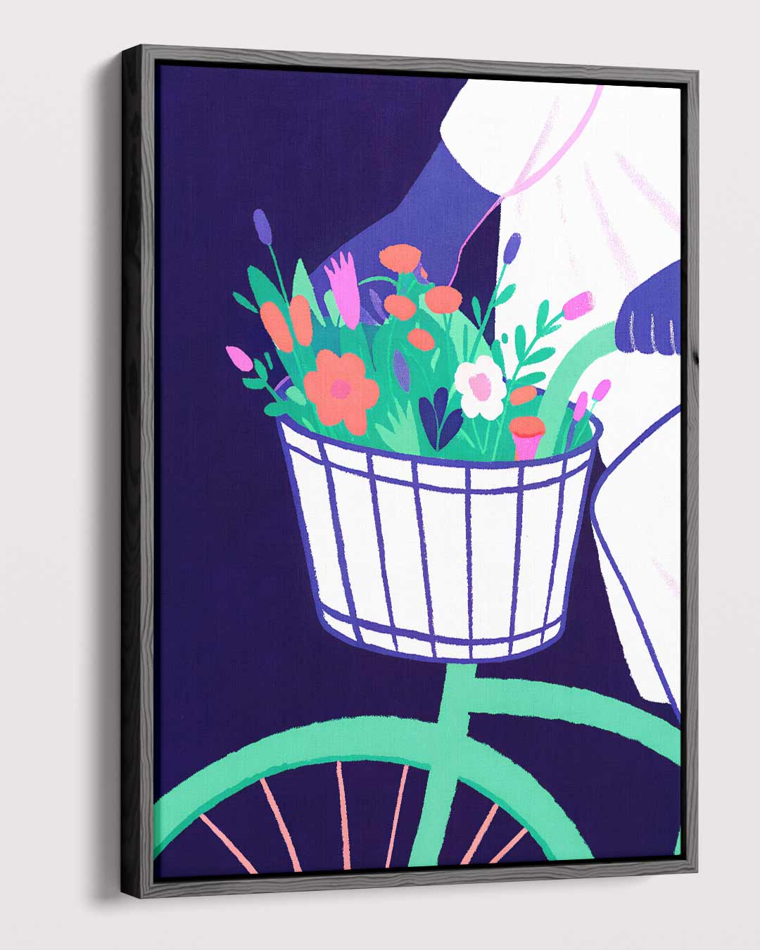 Fietstocht in Bloei – dibond kunstwerk als wanddecoratie