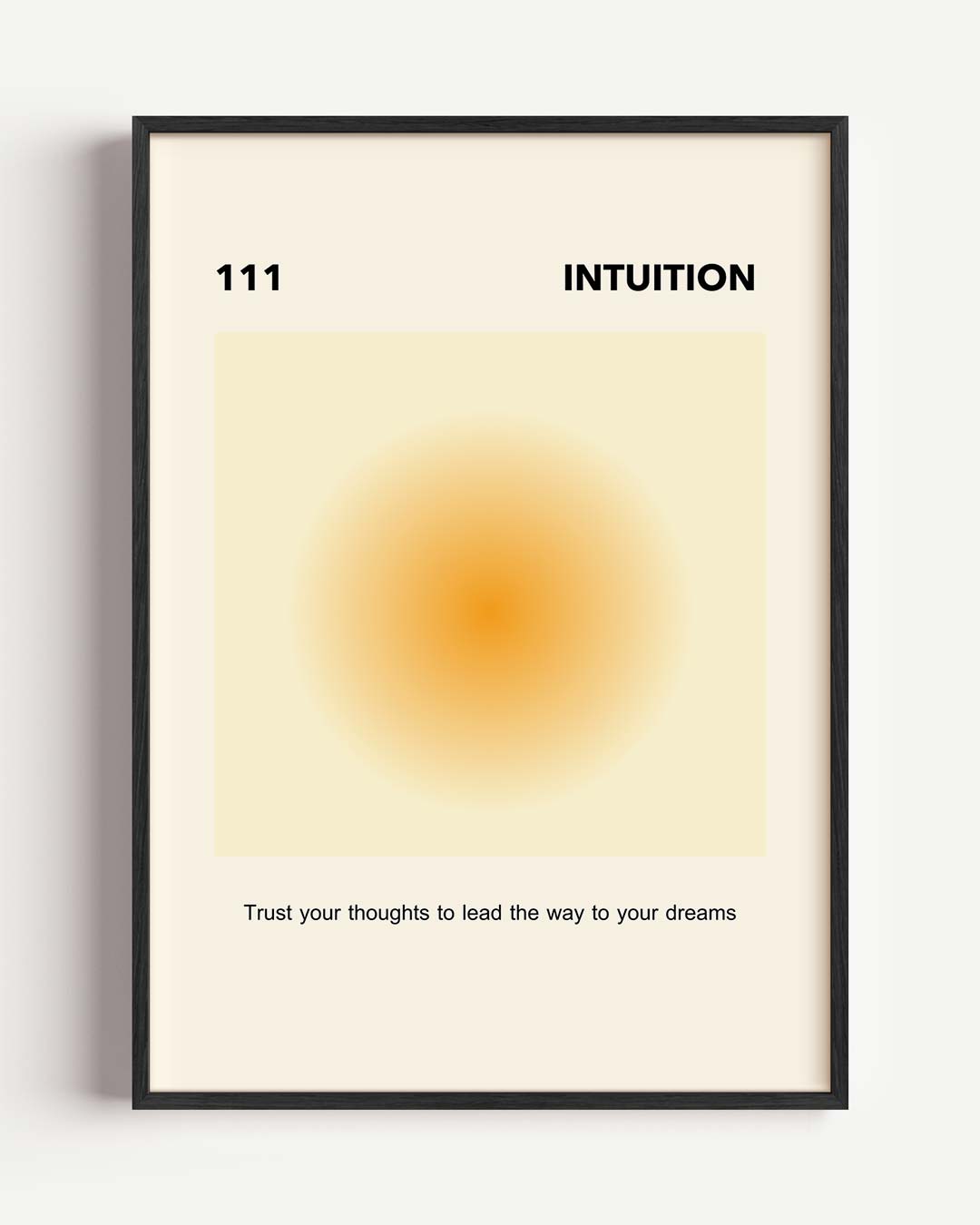 Vertrouw op je intuïtie – mindful portret poster als wanddecoratie