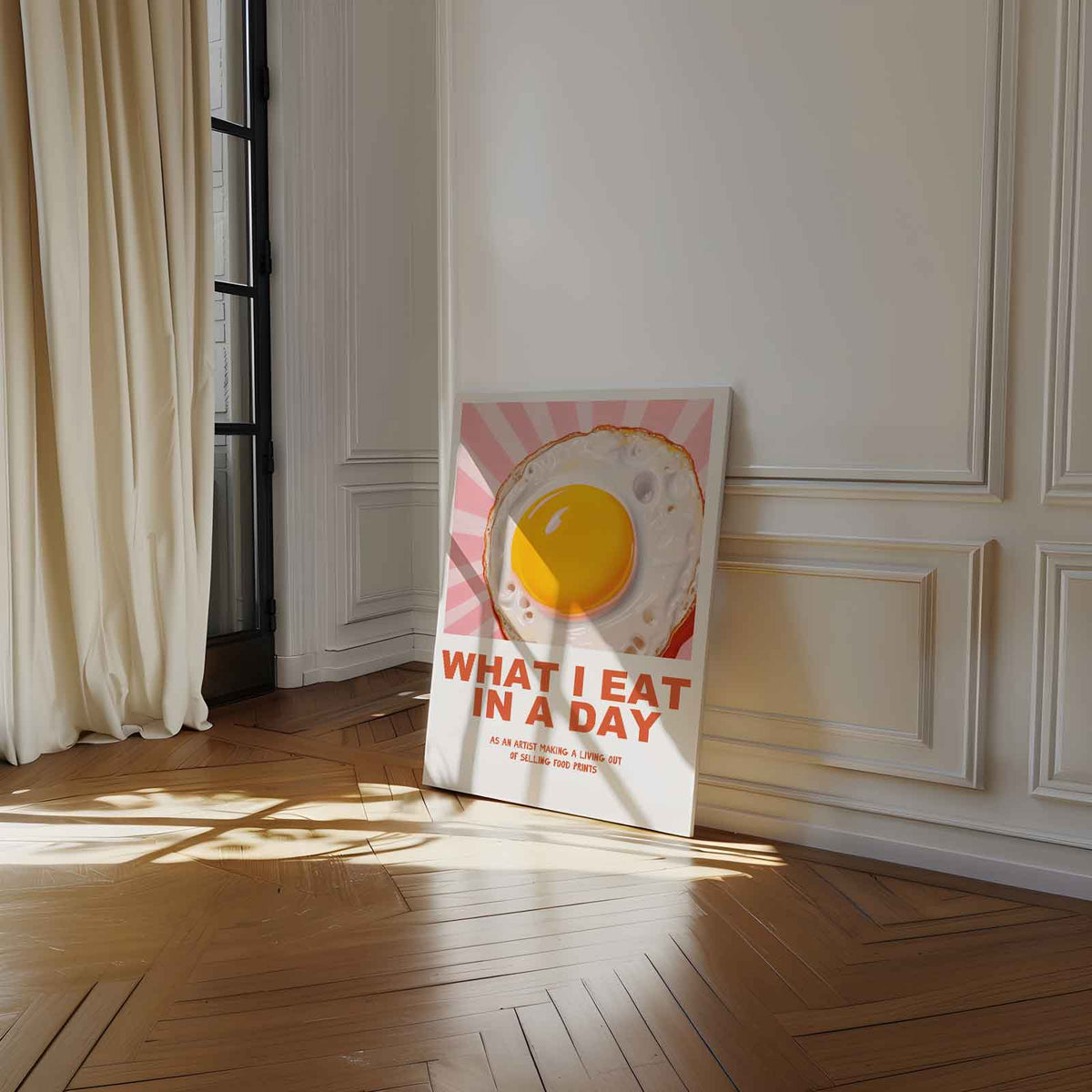 Sunny Side Up Delight – staand kunstwerk voor modern interieur