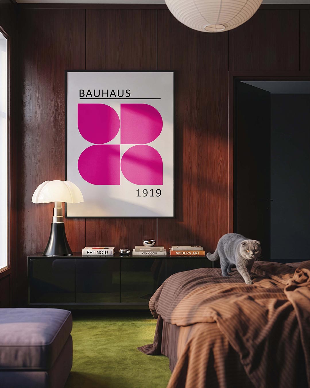  – geometrische Bauhaus poster in staand formaat