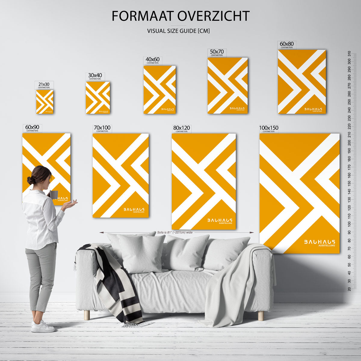 Lijnen en vlakken – Bauhaus poster als moderne geometrische wanddecoratie
