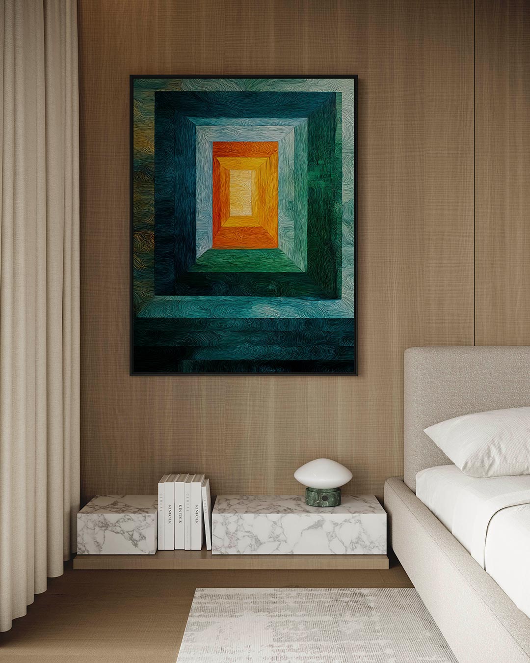 Kleurrijke geometrie – staand wanddecoratie kunstwerk