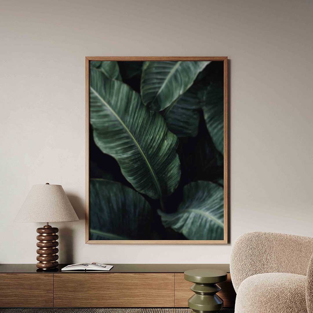 Groene bladeren – tropische jungle poster in staand formaat