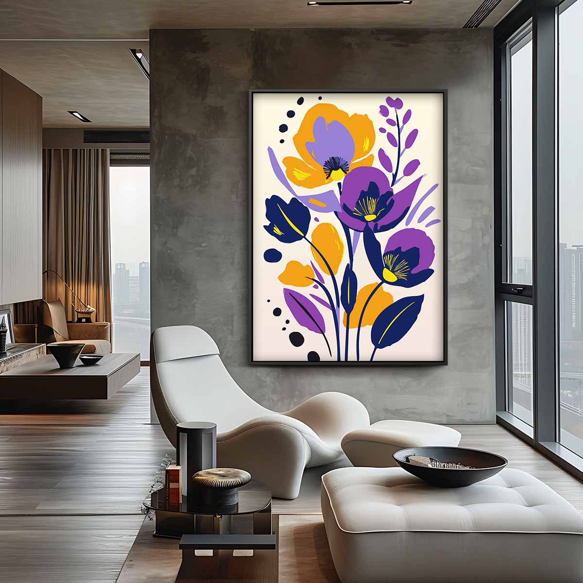 Levendige Bloemenpracht – canvas kunstwerk als wanddecoratie