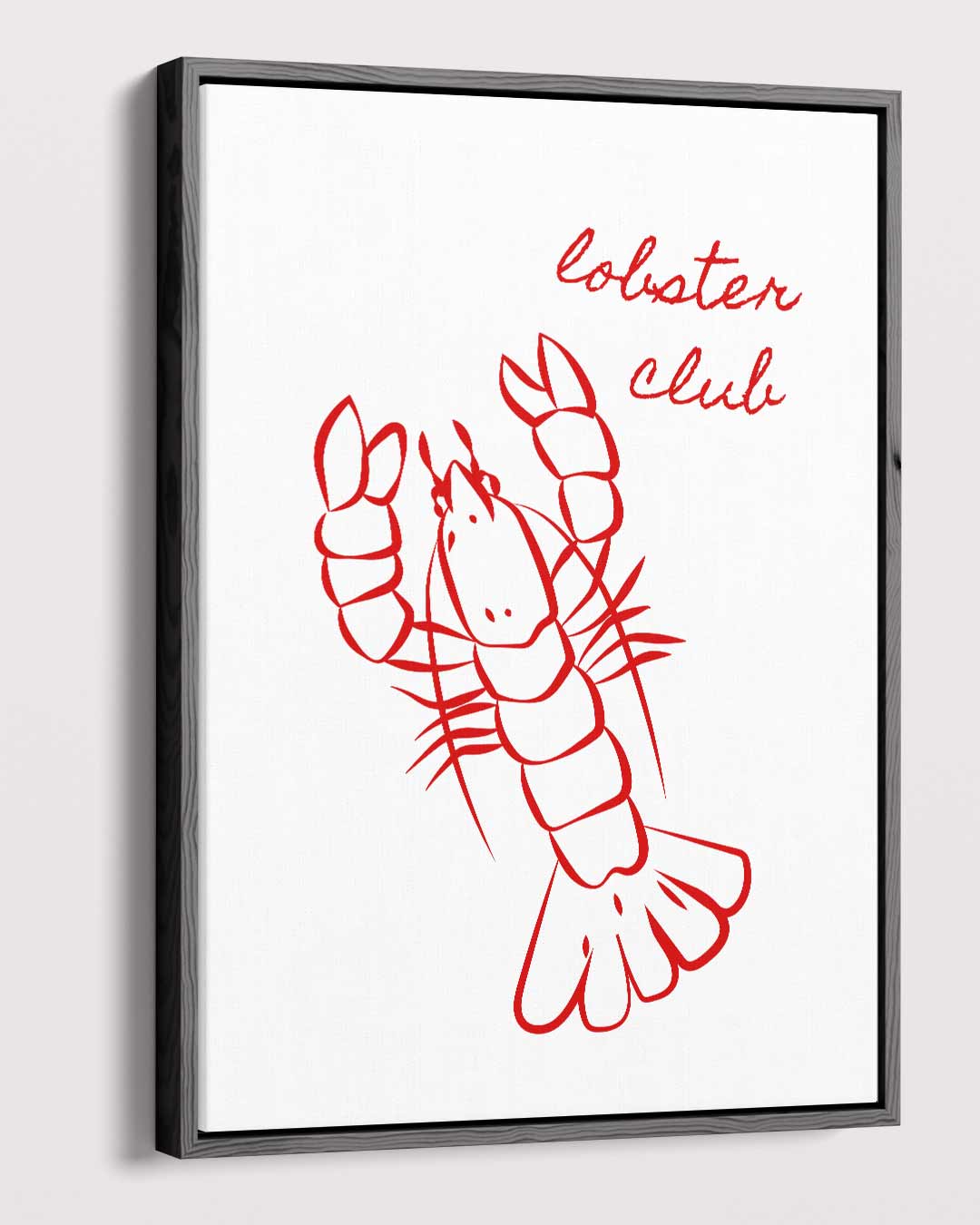 Vrolijke Kreeft Illustratie – modern portret kunstwerk van WallArtistic