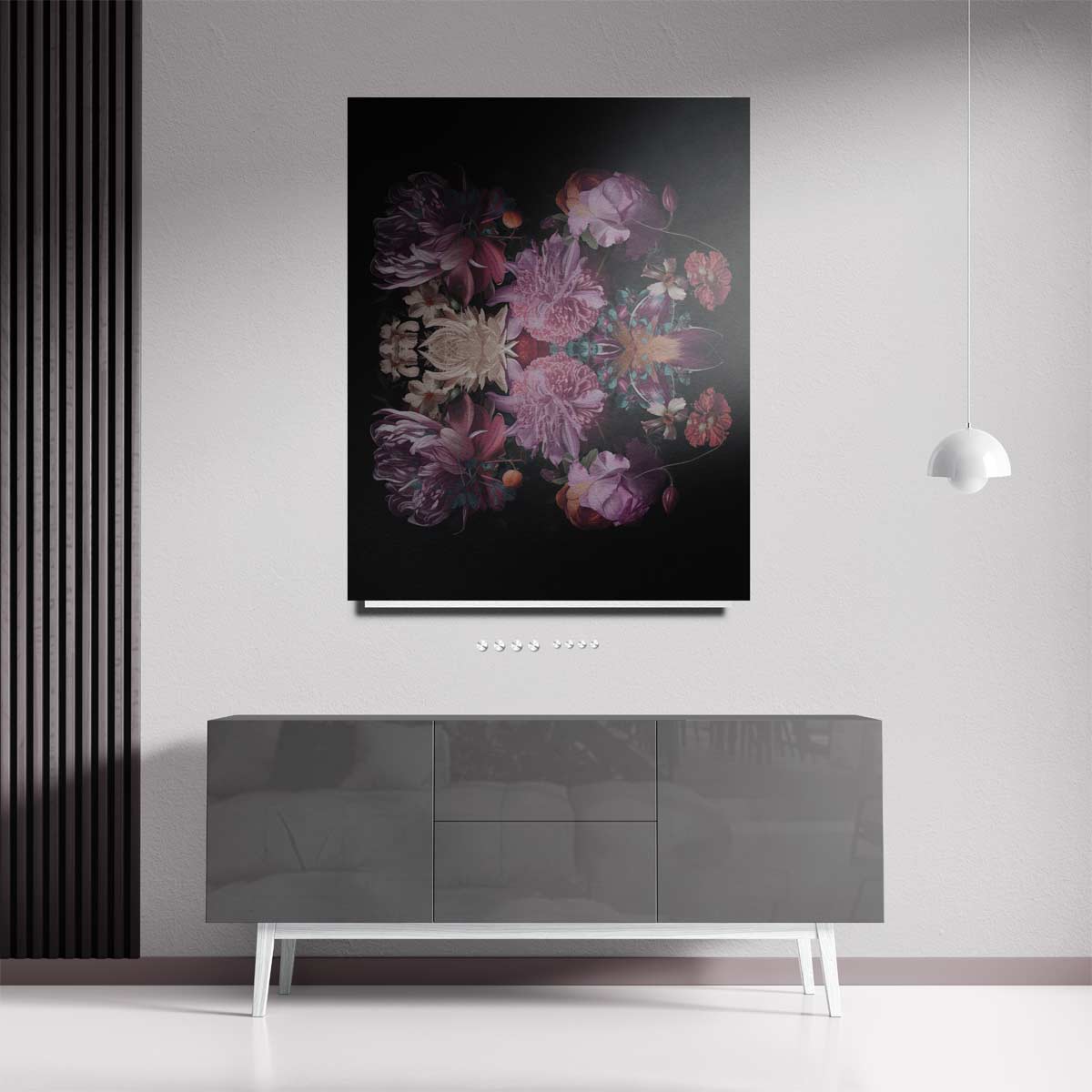 Bloemenpracht Symfonie – staande wandkunst voor woonkamer of interieur