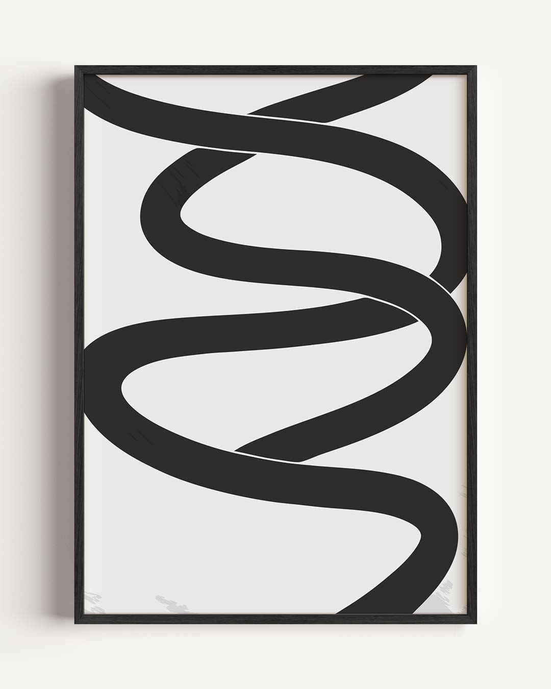 Moderne Minimalistische Kronkel – kleurrijke abstracte portret poster als wanddecoratie