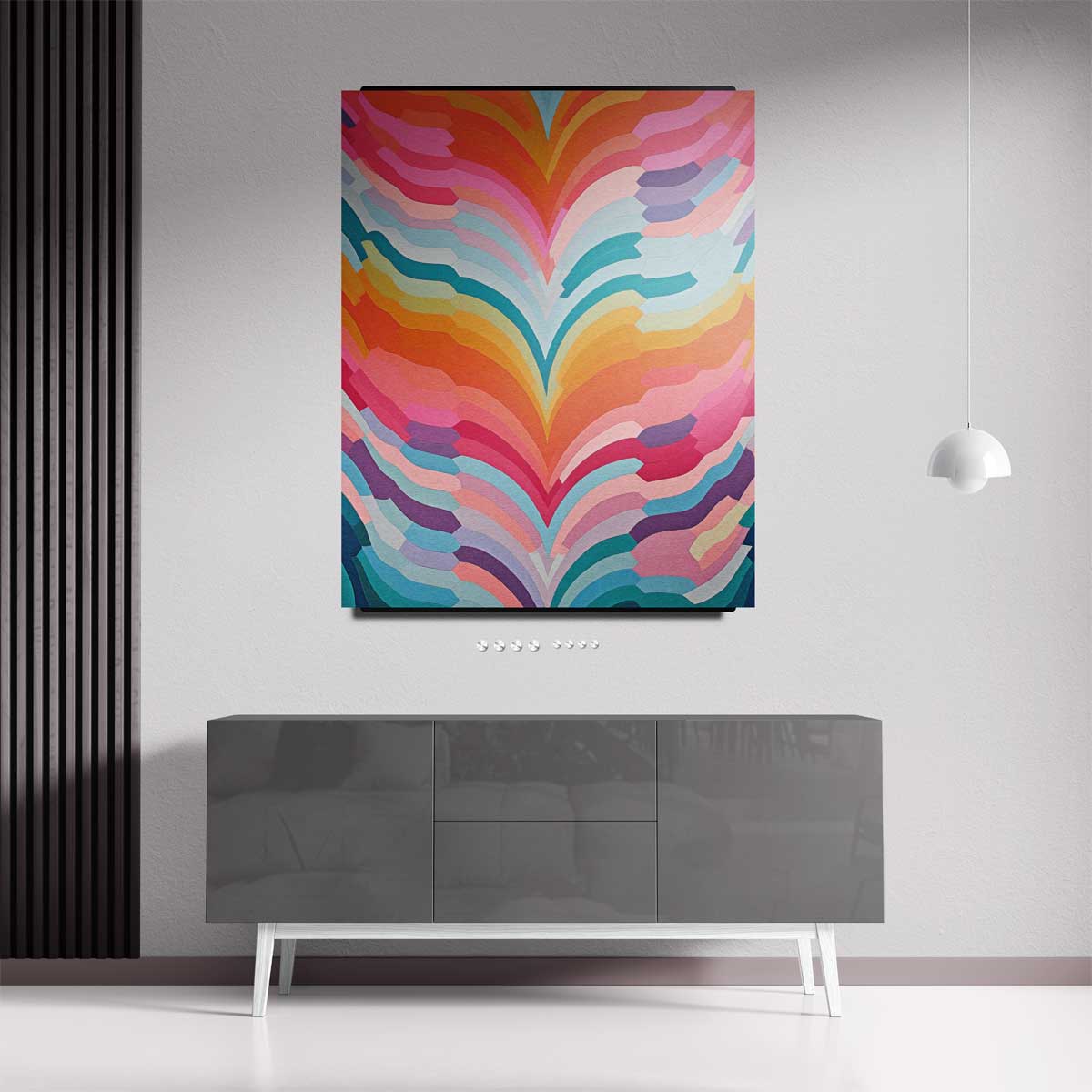 Kleurrijke Golven – staand kunstwerk voor modern interieur