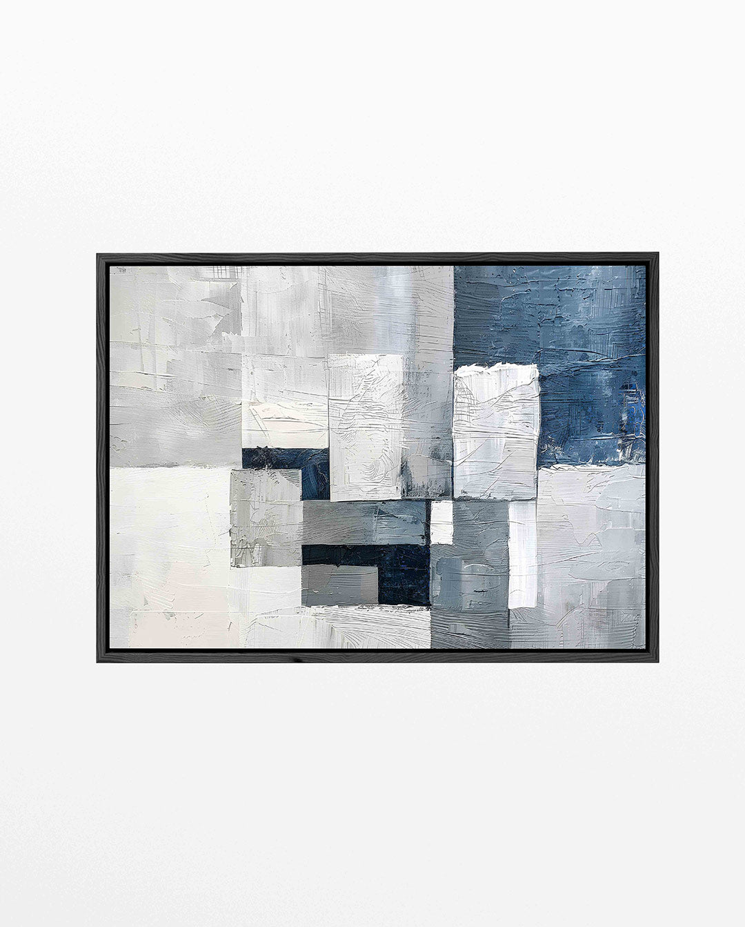Geometrische compositie – liggend abstract kunstwerk