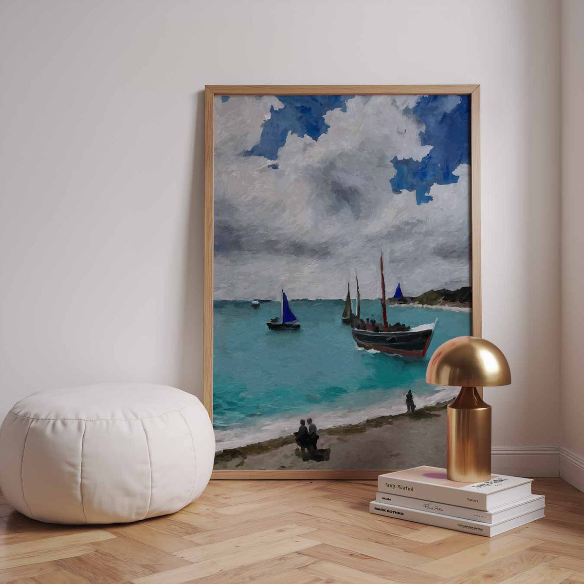 Zeilboot Avontuur aan Zee – zomerse wandkunst als portret poster