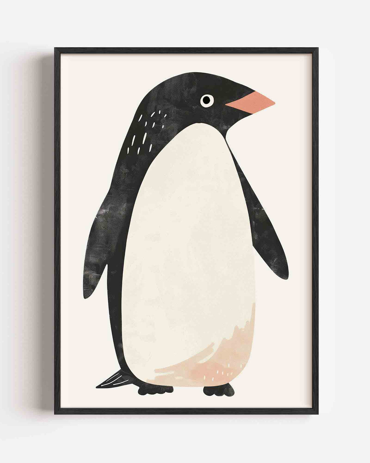 Pinguïn illustratie – kids portret poster als wanddecoratie