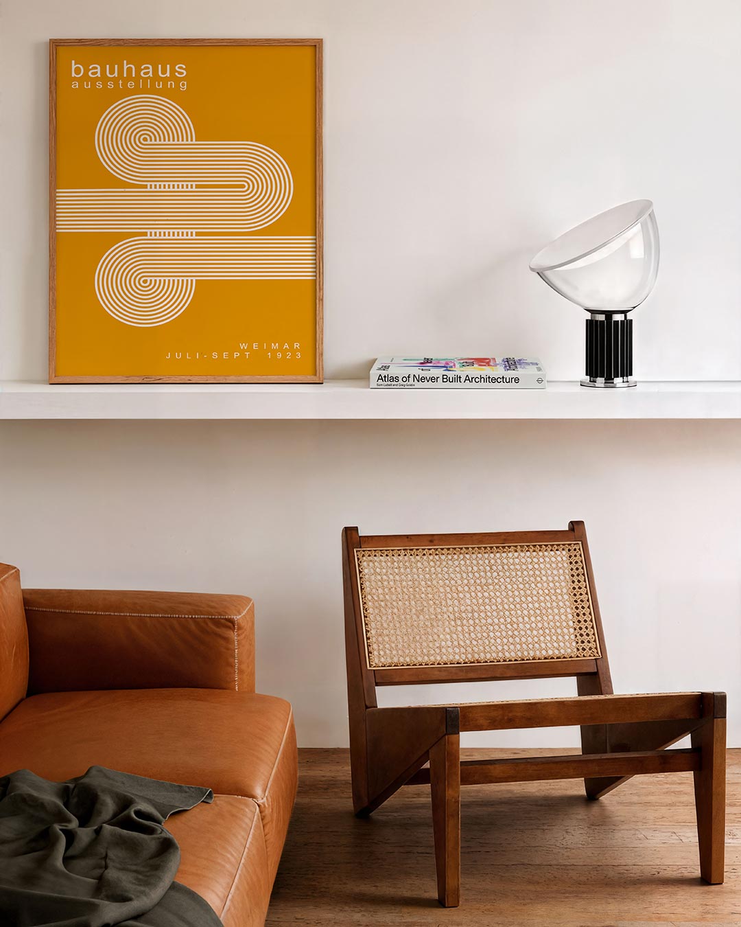Lijnen en kleurvlakken – staande Bauhaus poster voor aan de muur