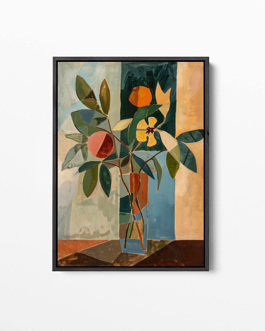 Geometrische bloemvormen – staand wanddecoratie kunstwerk