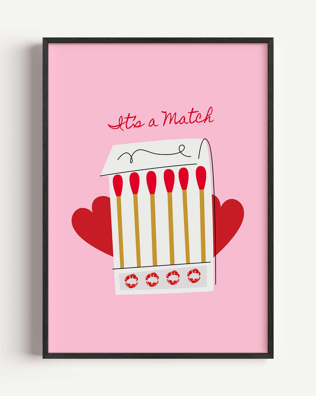 It's a Match Retro Stijl – zomer portret poster als wanddecoratie