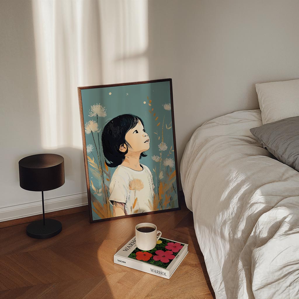 Dromerige Kinderen – staande Popart wanddecoratie van WallArtistic