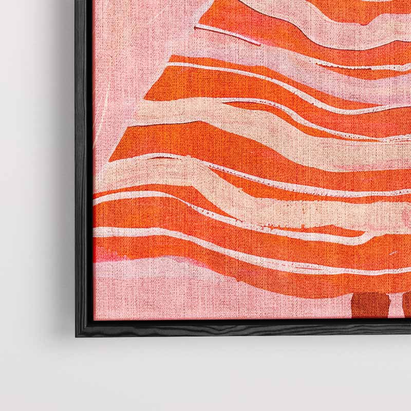 "Vluchtige Melodie in Roze" – staand kunstwerk voor modern interieur