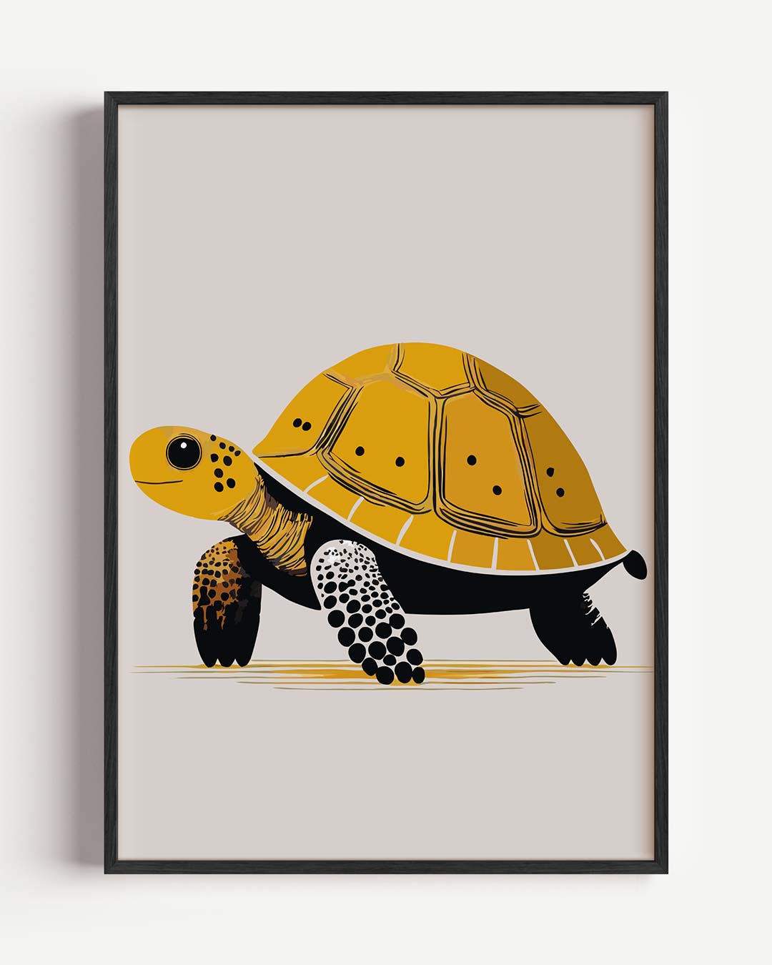 Schattige Schildpad Illustratie – kids portret poster als wanddecoratie