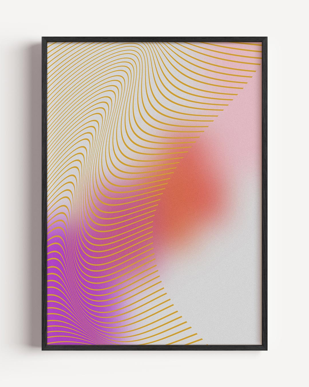 Golvende Pastel Kunstposter – kleurrijke abstracte portret poster als wanddecoratie