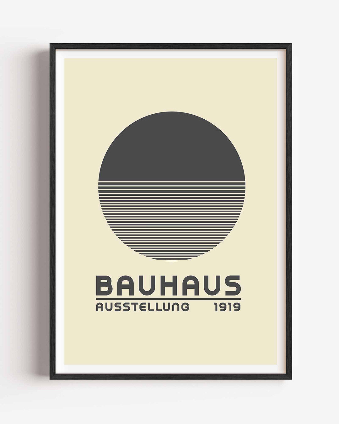Cirkel en lijnen – staande Bauhaus poster als wanddecoratie