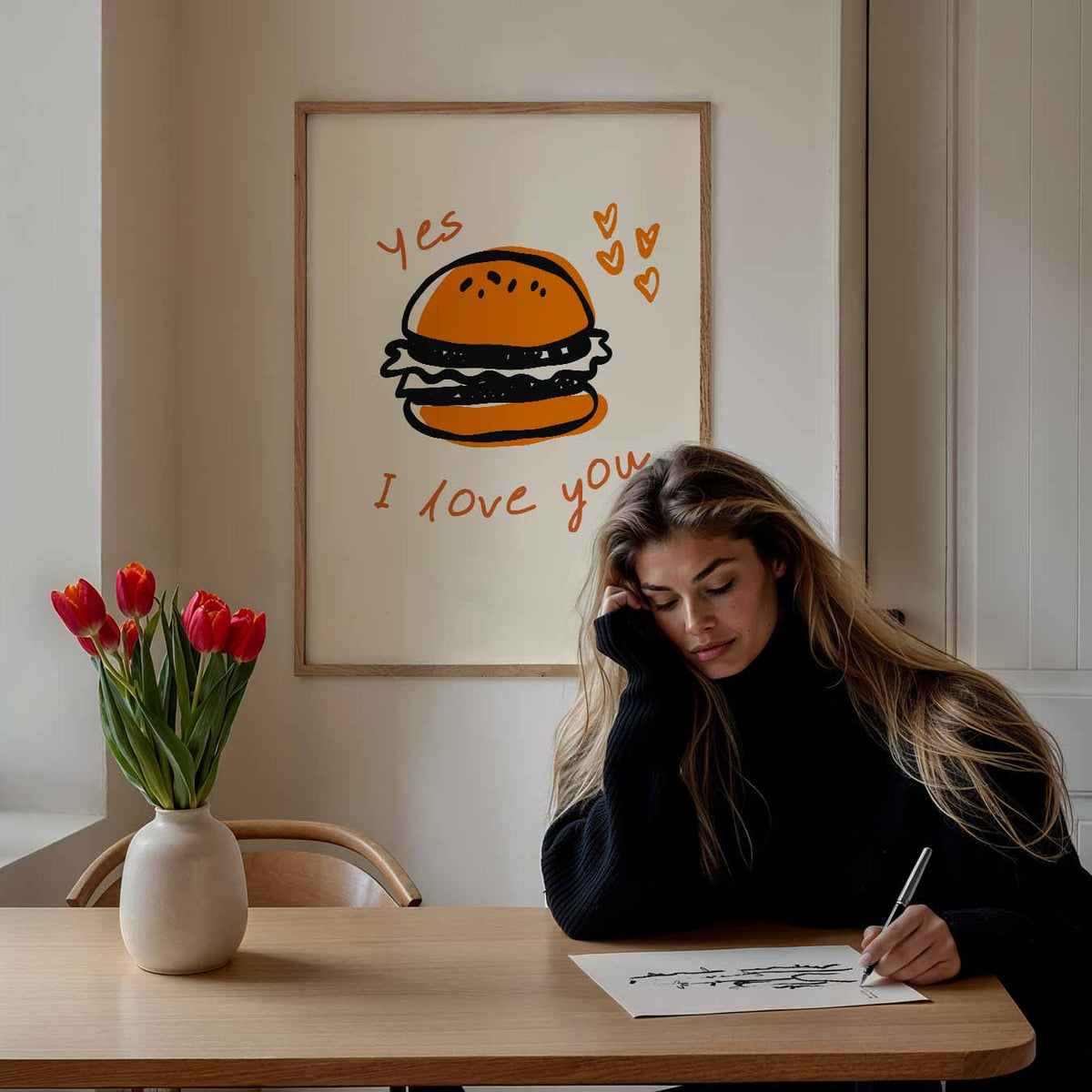 Liefdevolle Burger – keuken portret poster, afbeelding 7