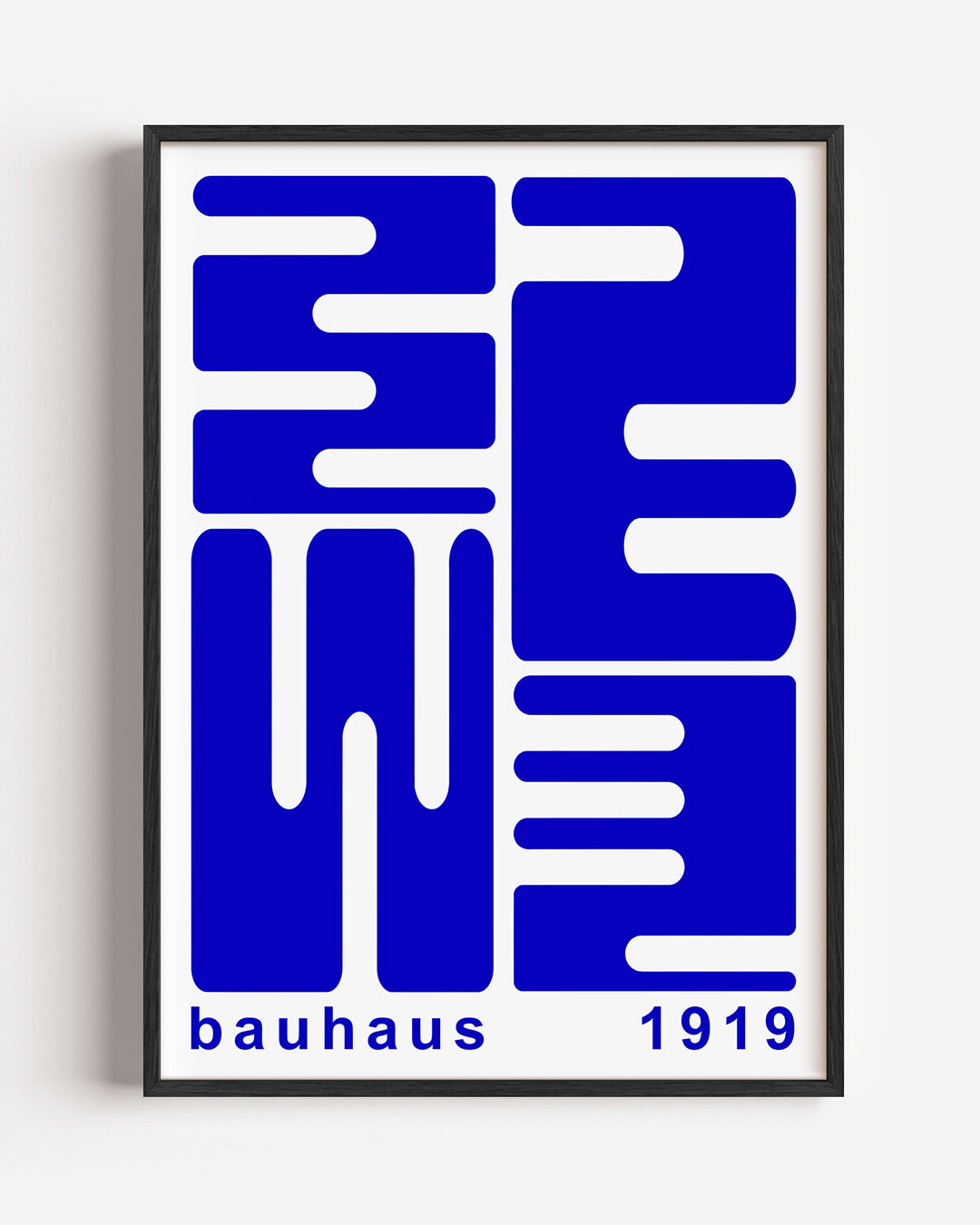 Vorm en lijnenspel – staande Bauhaus poster als wanddecoratie