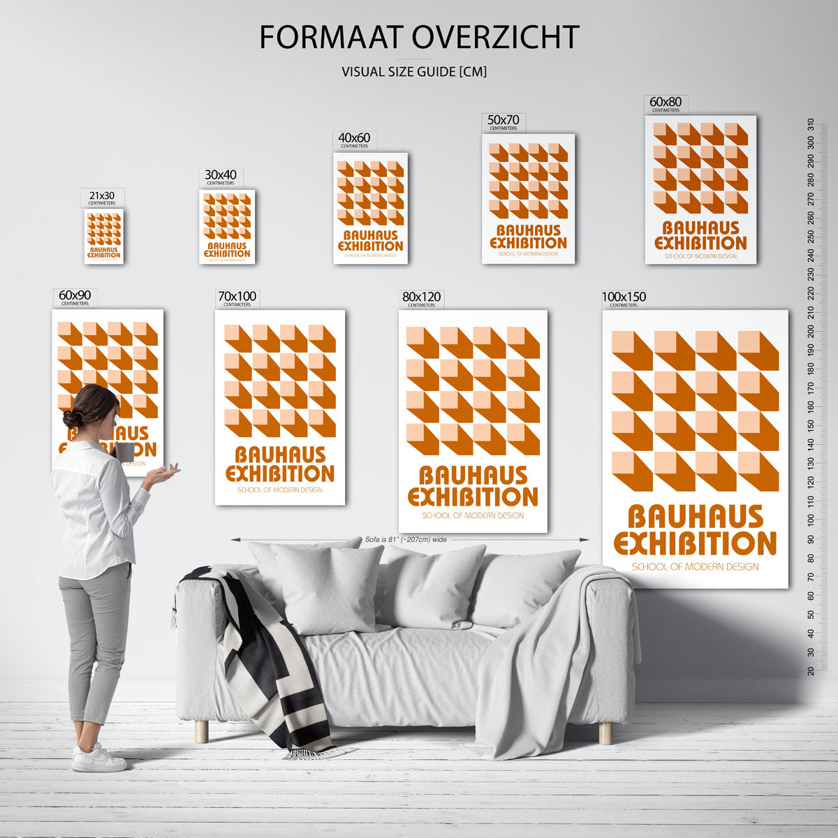  – geometrische poster in Bauhaus-stijl van WallArtistic