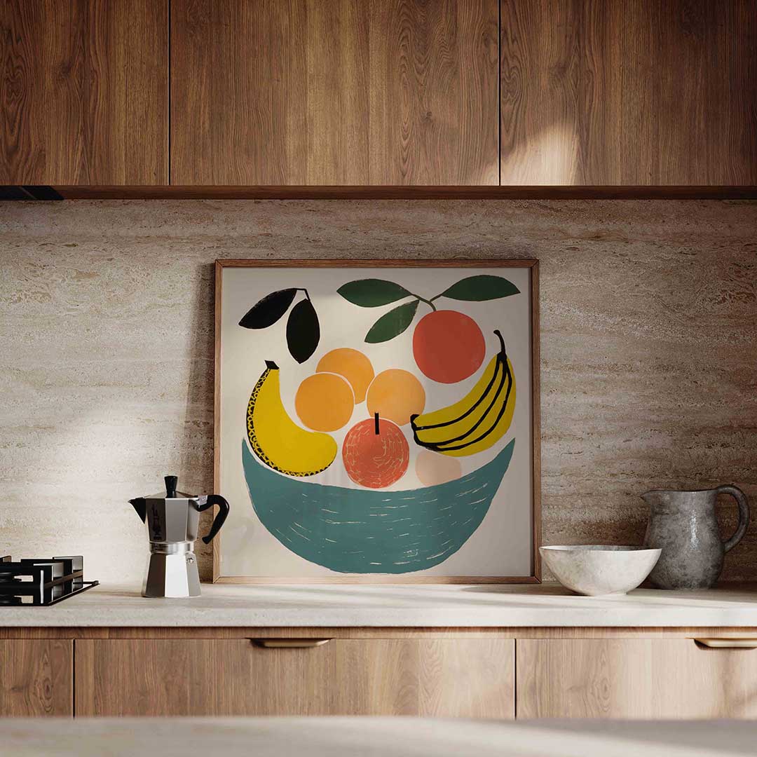 Fruitmand – culinaire wandkunst als vierkante poster