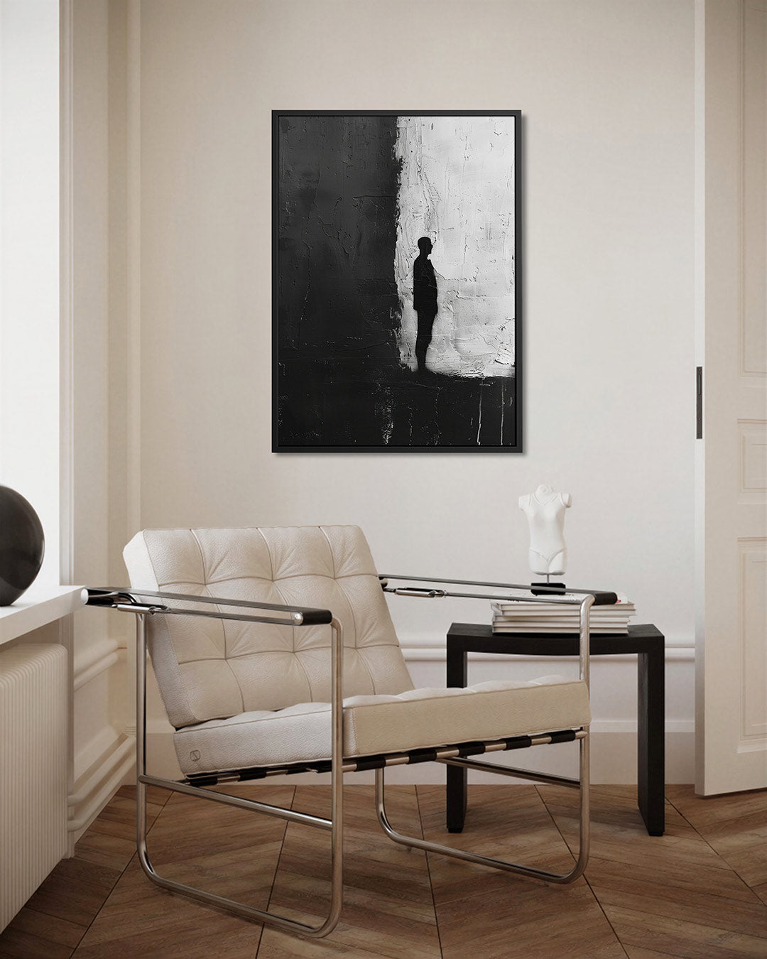 Silhouet contrast – kunstwerk als stijlvolle wanddecoratie