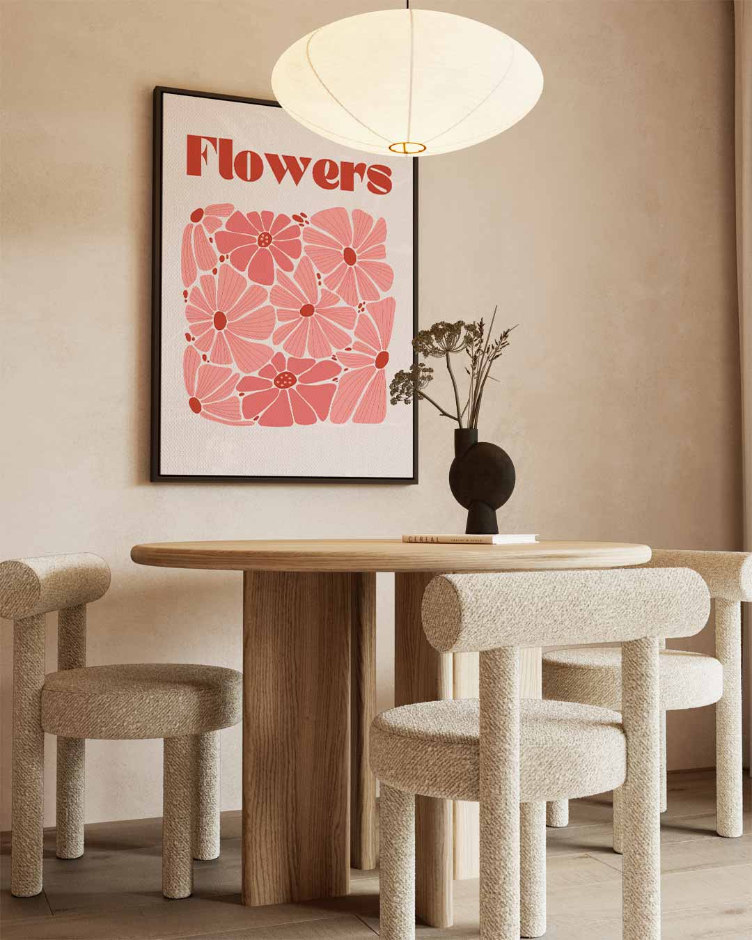 Bloemenpracht – dibond wanddecoratie in staand formaat